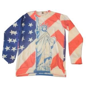American flag statue of liberty Long sleeve. Lightweights shirt size XXL